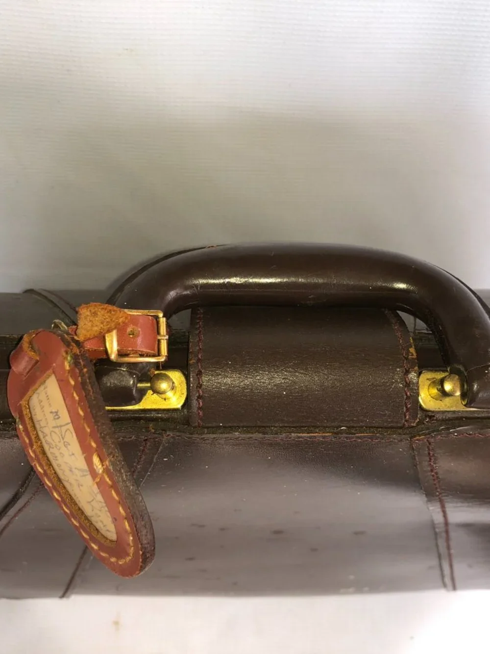 Vintage Hugo Bosca Leather Briefcase U.S. Property